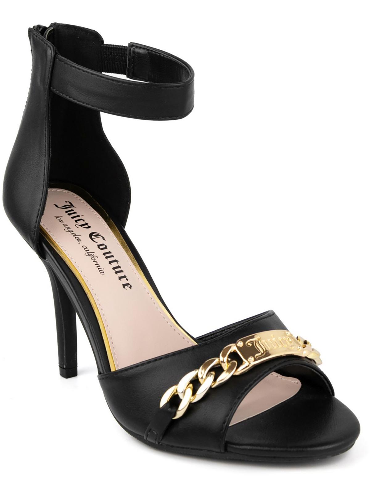 Juicy Couture Womens MAIA Faux Leather Ankle Strap Pumps